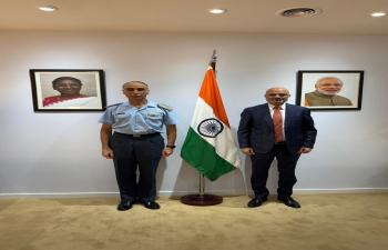 Ambassador Dinesh Bhatia received Brigadier Gustavo Valverde, Chief of  Argentine Air Force